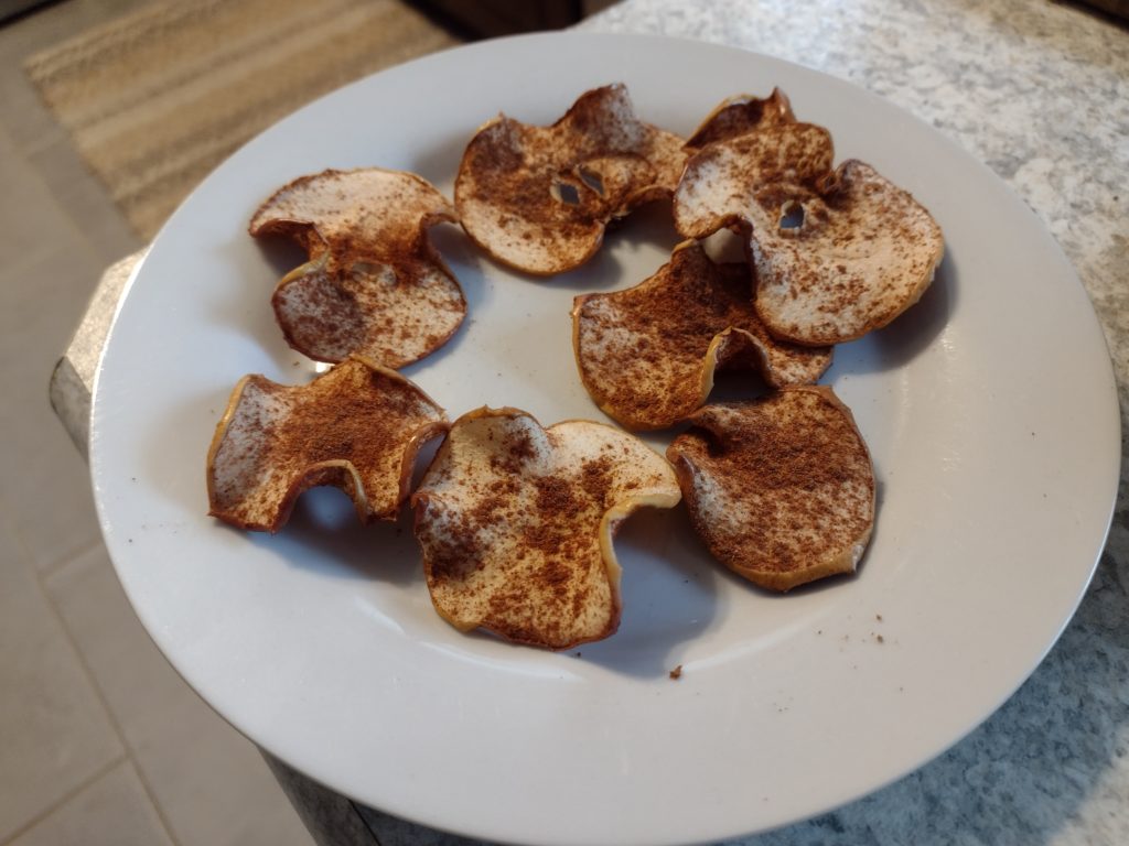 Oven baked apple chips - slightly more perfected trial