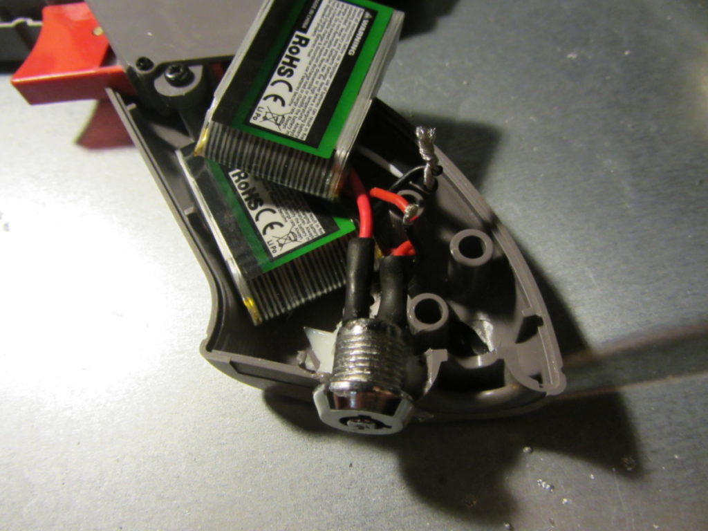 Gluing the key switch and securing the connections